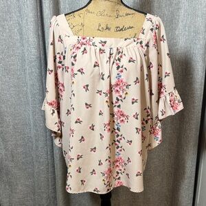 Floral Blush Pink Women's Top